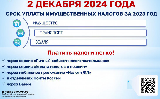 Исполнения налоговых уведомлений, направленных в 2024 году